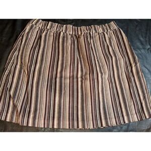 American Eagle Outfitters Striped A-Line Mini Skirt Womens Medium Elastic Waist